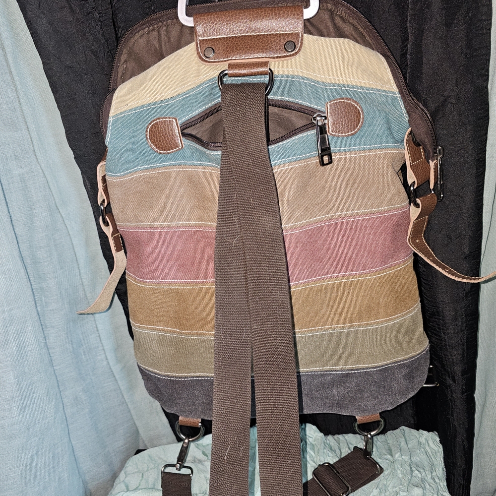 Striped Multi-Color Women's Backpack